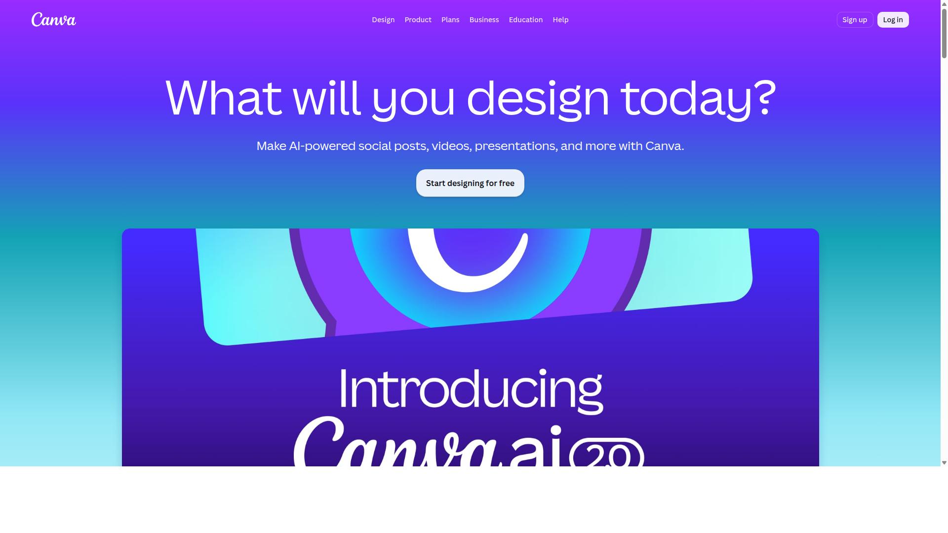 Canva website
