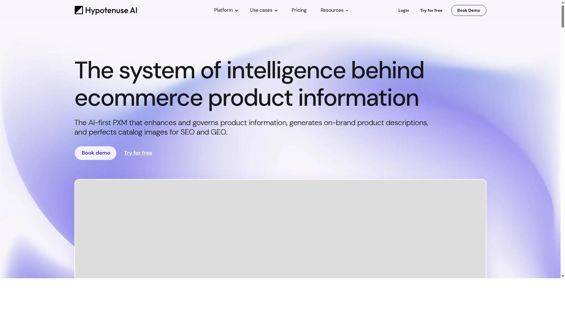 Hypotenuse AI website